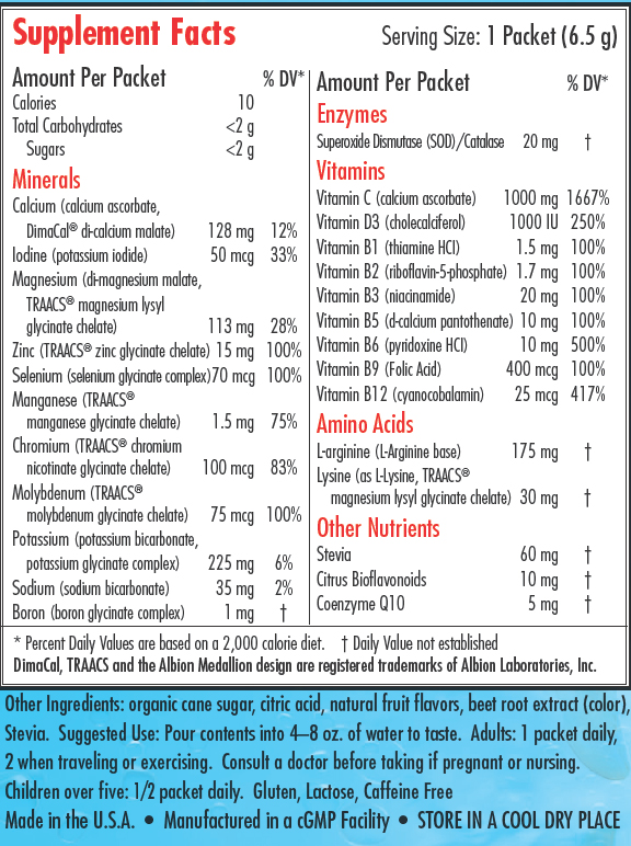 Oxylent Supplement Facts